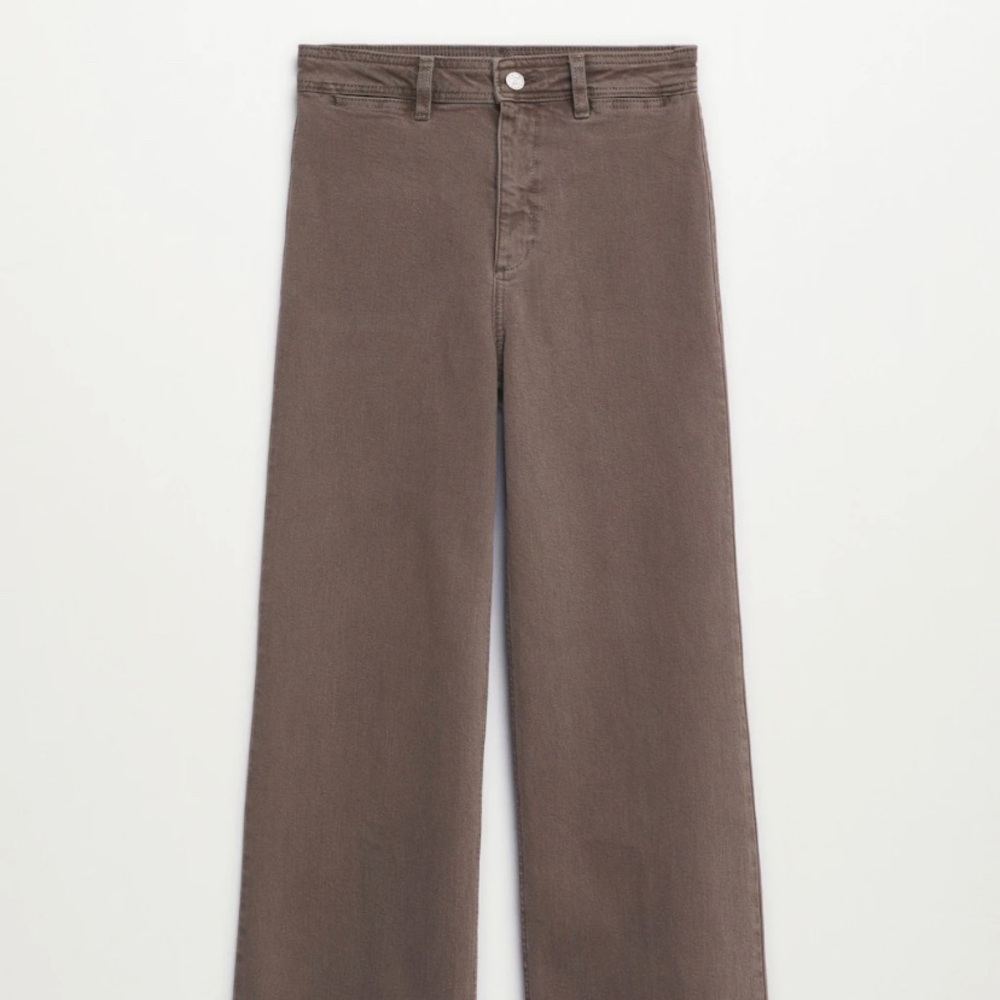 Mango culotte jeans nwot size 10 raw hem with stretch